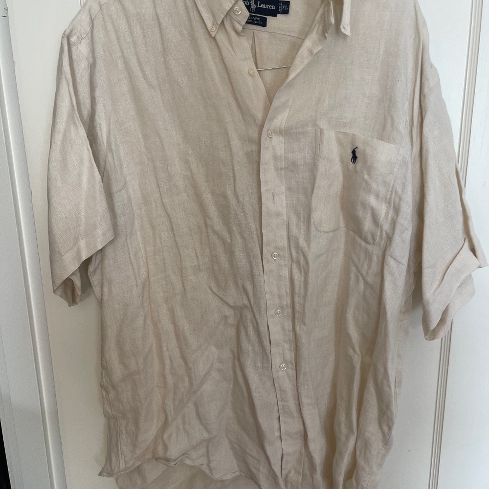 Polo Ralph Lauren- Linen short sleeve shirt XL